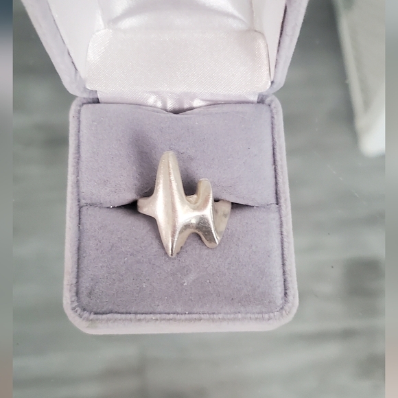 Georg Jensen 925 Sterling Silver Modernist Statement Ring Size 7 - Picture 2 of 7